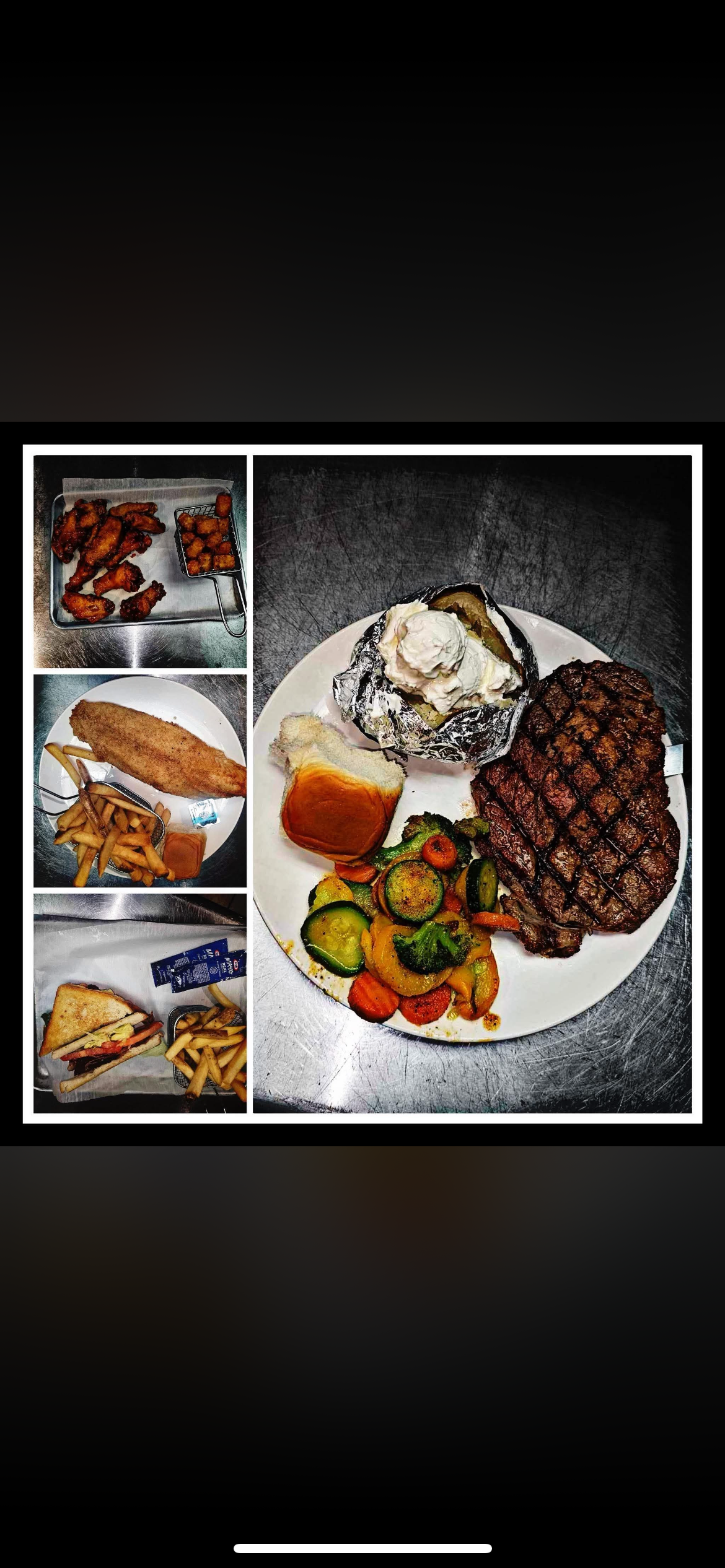 Wings and food at The Vault Bar and Grill