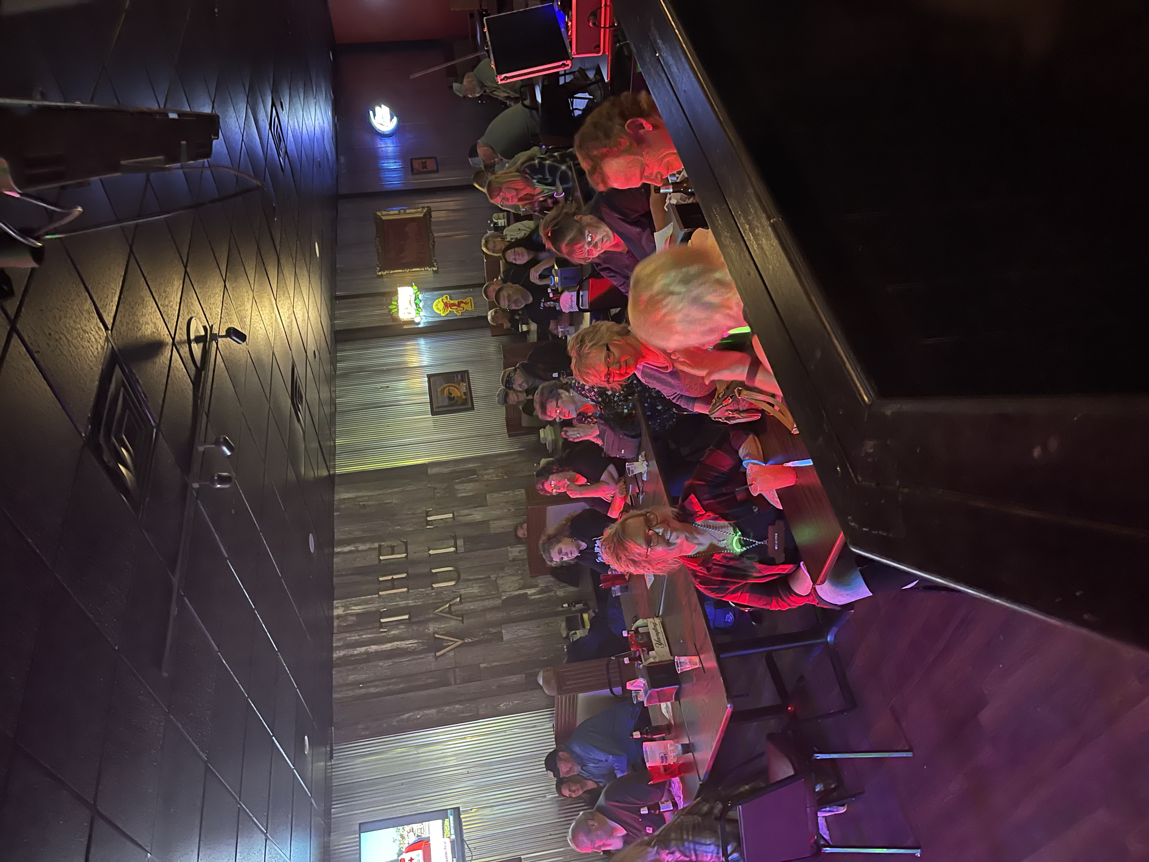 Packed crowd at The Vault on a weekend night
